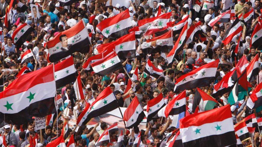 Syrians supporting their government